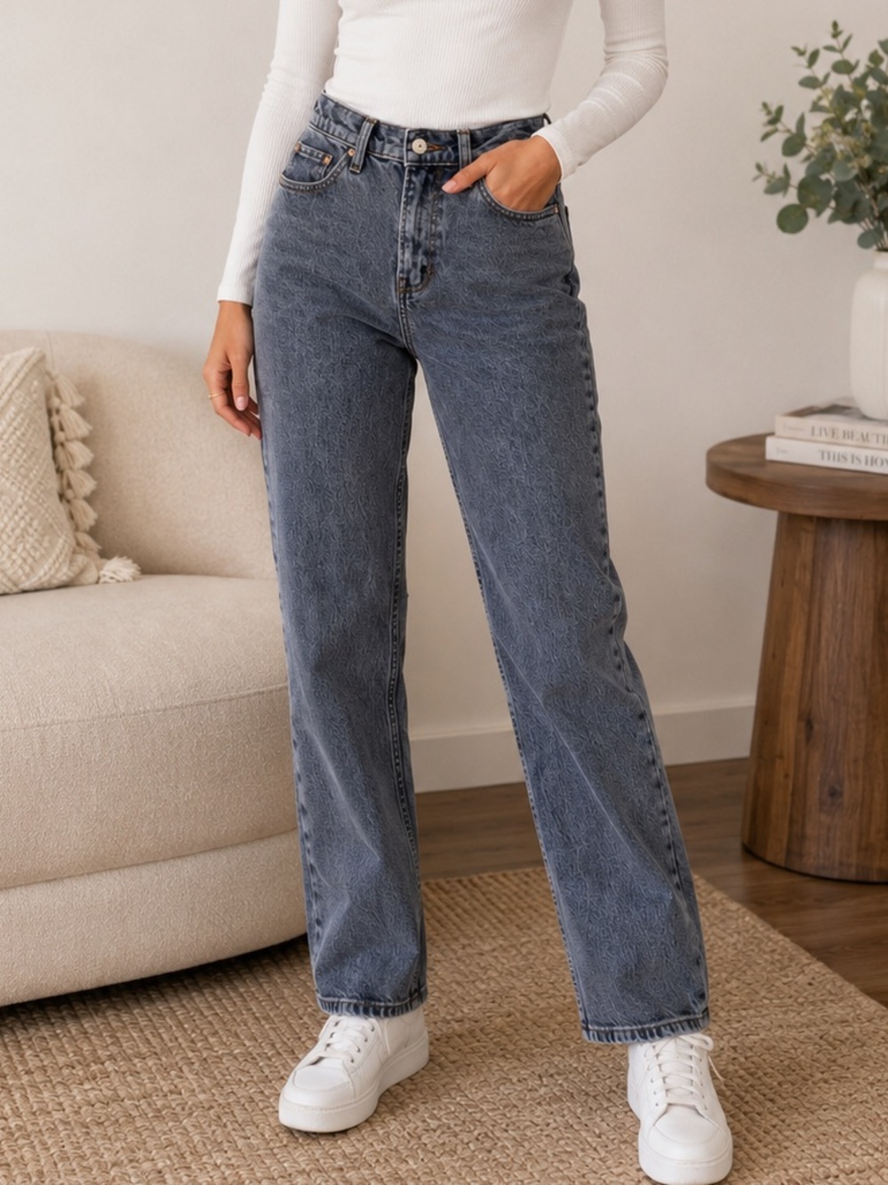 Abercrombie & Fitch Curve Love 90s Straight Jeans Women’s 26R Gray Wash mid rise